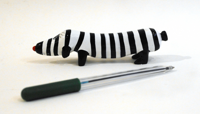 Hotdog Black and White Stripes mini