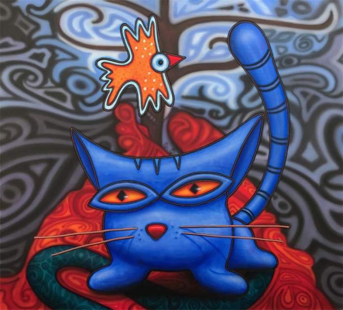 Droombeeld gevangen, De Blauwe Kat