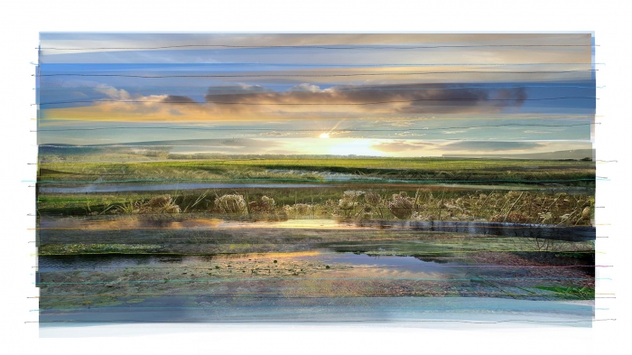 * Collected Landscape No.47 - Big version on Linen (framed) - 1/6 *