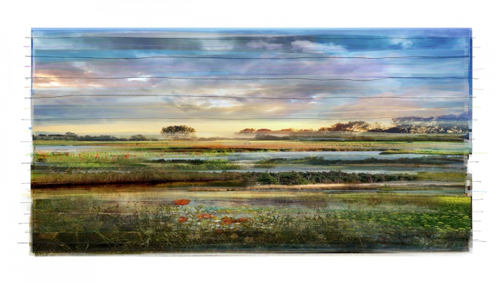 * Collected Landscape No.61 - Big version on Linen (framed) - 1/6 *