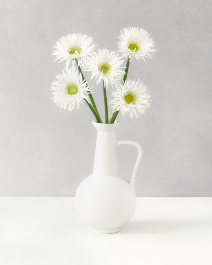 Gerbera in white vase