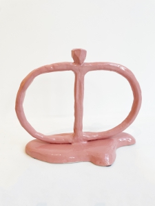 NITAMB candleholder, coral pink