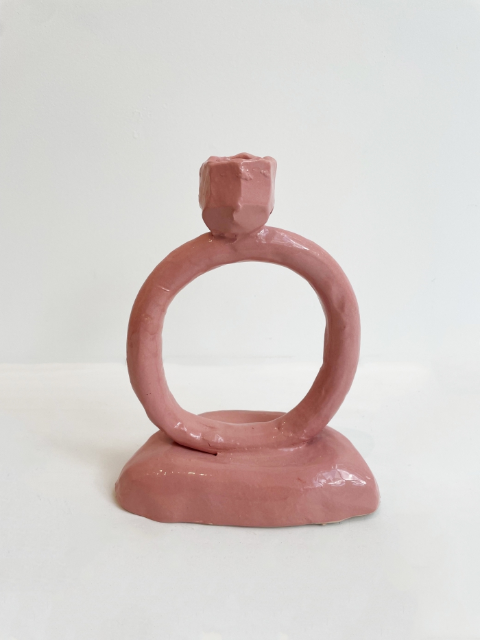 CHHED candleholder, coral pink - DH