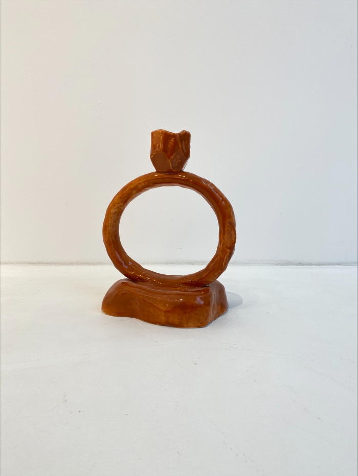 CHHED candleholder, caramel - RD