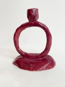 CHHED candleholder, aubergine