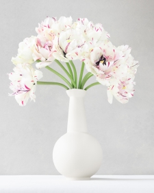 Marble Tulips in a white vase 1/5