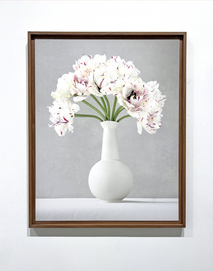 Marble Tulips in a white vase 1/5