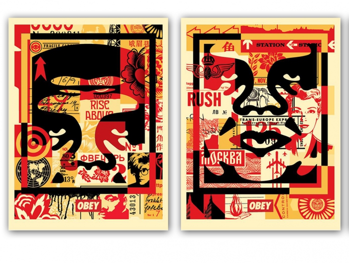 Obey 2 Face Collage