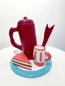 Koffie met taart (blauw)